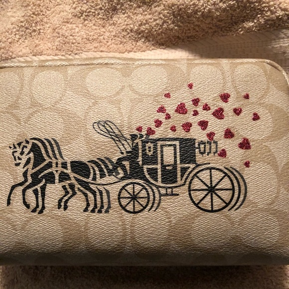 Coach Cosmetic Bag with Hearts Motif - Picture 4 of 10